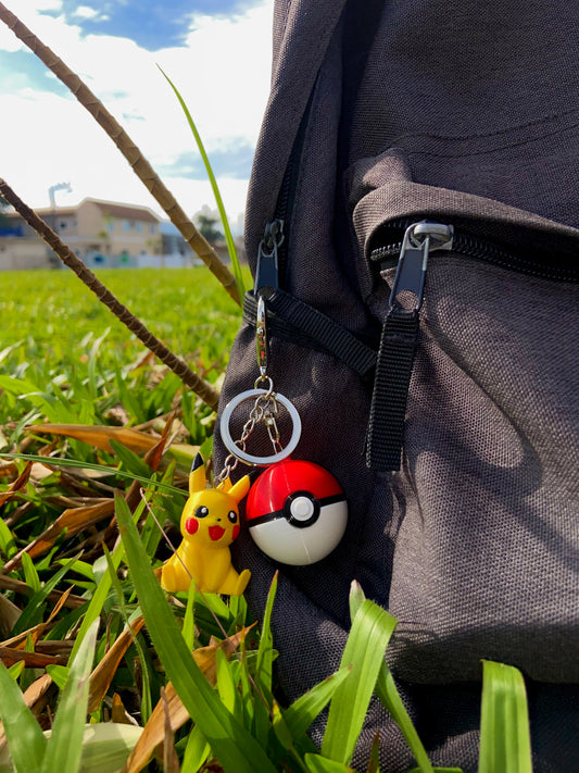 Chaveiro Pikachu com Pokébola – Impressão 3D em PLA