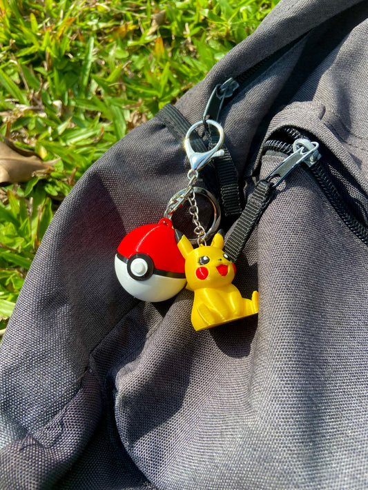 Chaveiro Pikachu com Pokébola – Impressão 3D em PLA